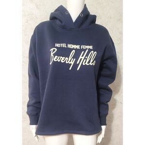 NWOT Streetwear hotel homme + femme Hooded Sweatshirt Navy Blue - XS